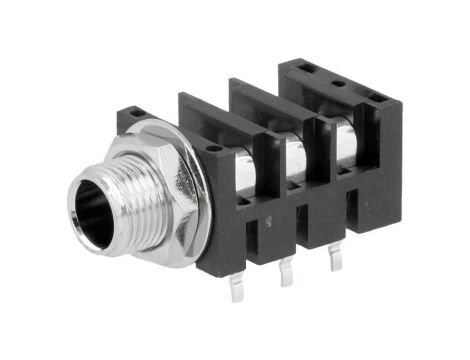 Złącze Jack 6,3mm, żeńskie, gniazdo, kątowe 90, stereo ACJS-MHDRM