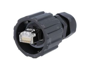 Złącze RJ45, męskie, wtyk, proste, okrągłe, ilość pinów: 8, ekranowane, kat 5e, 8p8c 17-10001