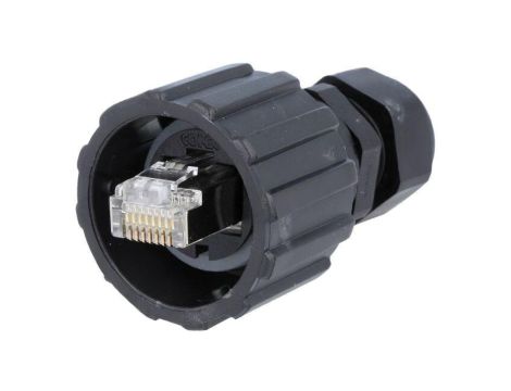 Złącze RJ45, męskie, wtyk, proste, okrągłe, ilość pinów: 8, ekranowane, kat 5e, 8p8c 17-10001