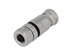 Złącze M12, żeńskie, wtyk, proste, ilość pinów: 5 43-00114