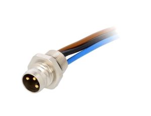 Złącze M8, męskie, gniazdo, proste, ilość pinów: 3, IP67 42-01032