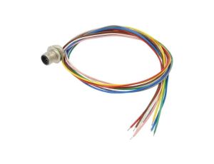 Złącze M12, męskie, gniazdo, proste, okrągłe, ilość pinów: 8, IP67 43-01011