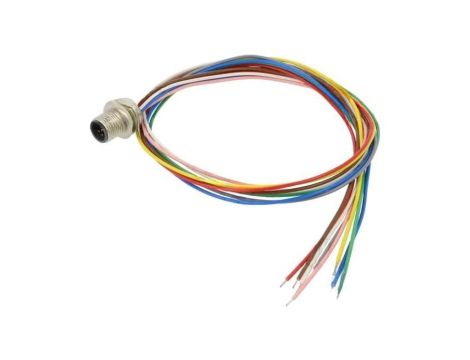 Złącze M12, męskie, gniazdo, proste, okrągłe, ilość pinów: 8, IP67 43-01011
