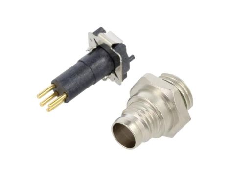 Złącze M8, męskie, gniazdo, proste, ilość pinów: 4, ekranowane, IP67 42-01257TR