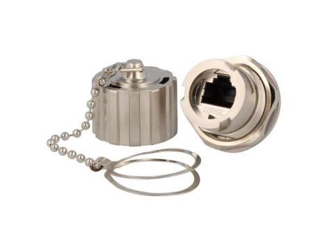 Złącze RJ45, żeńskie, gniazdo, proste, okrągłe, ilość pinów: 8, ekranowane, kat 5e, 8p8c 17-101814