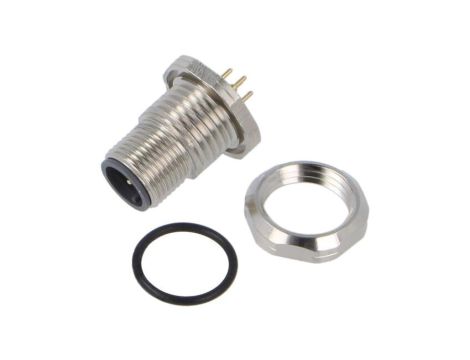 Złącze M12, męskie, gniazdo, proste, ilość pinów: 5, nieekranowane, IP67 43-01069