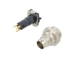 Złącze M8, męskie, gniazdo, proste, ilość pinów: 3, ekranowane, IP67 42-01241TR