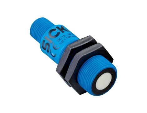 Czujnik ultradźwiękowy, z konfiguracją wyjścia PNP/NO/NC, max. 0,2A, 65...350mm, M12 męski, IP67, UM18-212161101