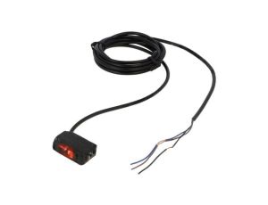Czujnik fotoelektryczny, odbiciowy, z konfiguracją wyjścia: NPN, max. 0,1A, przewody, 0...0,3m, IP65, BJ300-DDT