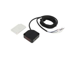 Czujnik fotoelektryczny, odbiciowy z reflektorem, z konfiguracją wyjścia: PNP/NPN, przewody, 0,1...3m, IP50, BEN3M-PDT