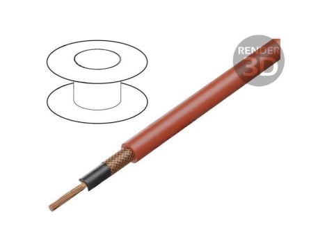 Przewód: koncentryczny RG58 1x0,5mm2 linka Cu silikon 61.7580-22