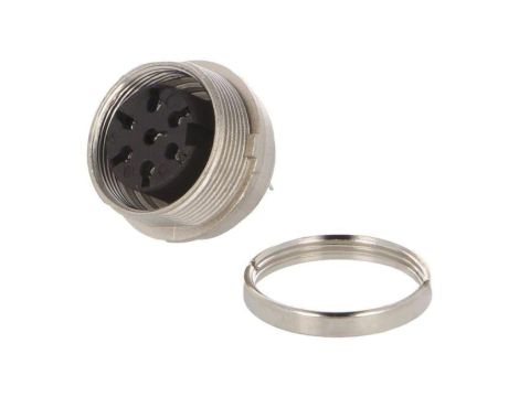 Złącze M16, żeńskie, gniazdo, PIN: 7, proste, napięcie znamionowe: 250V, prąd znamionowy: 5A T3478100U