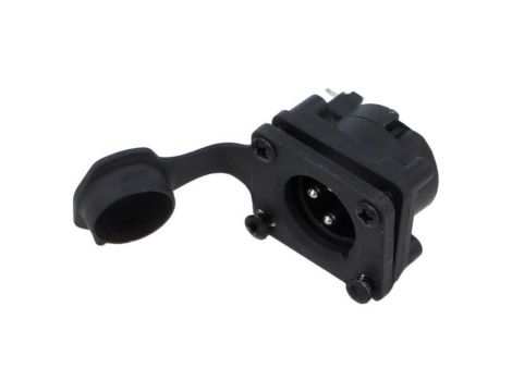Złącze XLR, męskie, gniazdo, PIN: 3, kątowe, napięcie znamionowe: 133V, prąd znamionowy: 15A AXS3MPH