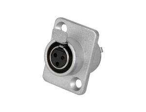 Złącze XLR mini, żeńskie, gniazdo, PIN: 3, proste, prąd znamionowy: 5A AG3FCRV