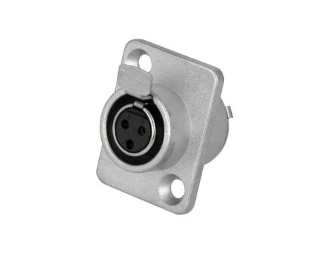 Złącze XLR mini, żeńskie, gniazdo, PIN: 3, proste, prąd znamionowy: 5A AG3FCRV