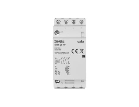 Stycznik modułowy cewka 25A 230V AC 4xNO TH35 EXTA ZAMEL