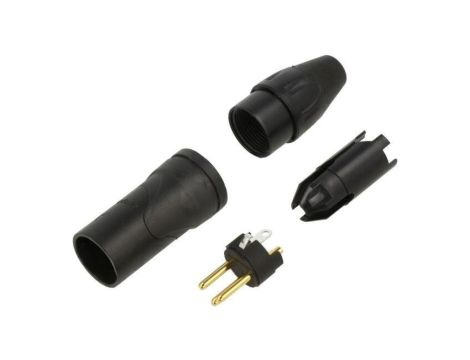 Złącze XLR, męskie, wtyk, PIN: 3, proste, napięcie znamionowe: 133V, prąd znamionowy: 15A, złocony AX3MB-AU