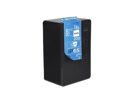 Obudowa ABS standardowa pusta 200x300x130 z ocynkowaną płytą montażową czarna IP65 EDO777002 EDO