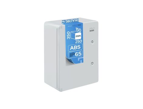 Obudowa ABS standardowa pusta 250x350x150 z ocynkowaną płytą montażową szara IP65 EDO777003 EDO