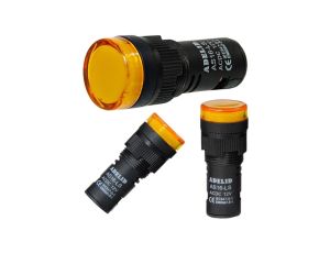 LAMPKA KONTROLKA STEROWNICZA LED 24V 16MM ŻÓŁTA AS16-LSY-24