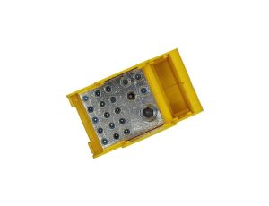 Blok dystrybucyjny DTB 120/15x16+4x35 - Żółto-zielony