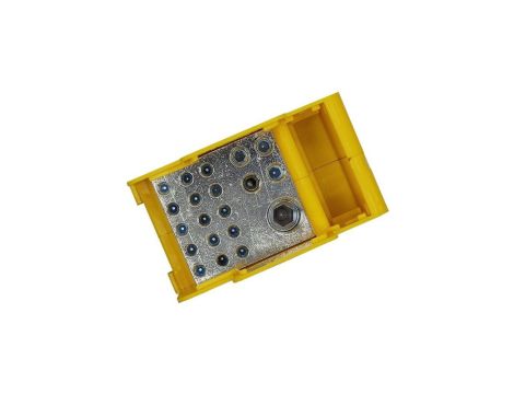 Blok dystrybucyjny DTB 120/15x16+4x35 - Żółto-zielony