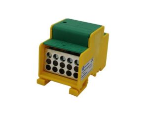 Blok dystrybucyjny DTB 2x120/15x16 - Żółto-zielony