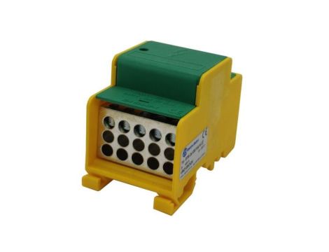 Blok dystrybucyjny DTB 2x120/15x16 - Żółto-zielony