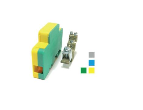 Blok dystrybucyjny DTB 35/2x16+2x6 - Żółto-zielony