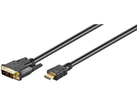 Kabel DVI-D/HDMI™, pozłacany - Długość kabla 1 m
