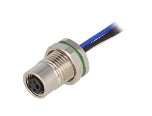 Złącze M8 żeńskie PIN: 5 30V IP67 na panel,nakrętka od przodu PXMBNI08RPF05BFL001