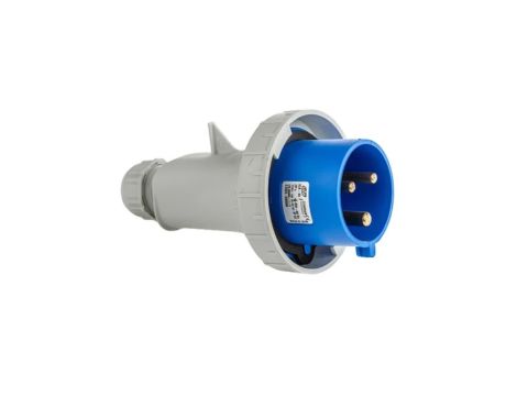 Wtyczka przenośna 32A 3P (2P+E) 230V 6H - niebieska IP67