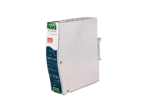 Zasilacz impulsowy, na szynę DIN, 76,8W, 1,6A, 48VDC, 88...264VAC SDR-75-48