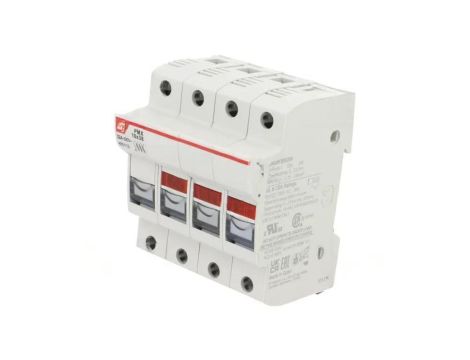 Gniazdo 10x38mm na szynę DIN 32A 690VAC Bieguny: 3+N 750VDC 485112