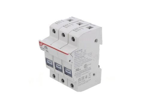 Gniazdo 10x38mm na szynę DIN 32A 690VAC Bieguny: 3 750VDC 485105