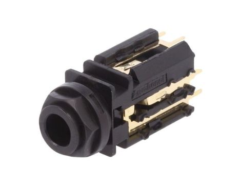 Złącze Jack 6,3mm, żeńskie, gniazdo, proste, stereo, 34 V ACJS-PVB-5