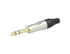 Złącze Jack 6,3mm, męskie, wtyk, proste, stereo TS3P-AU
