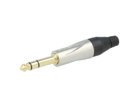 Złącze Jack 6,3mm, męskie, wtyk, proste, stereo TS3P-AU