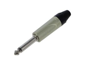 Złącze Jack 6,3mm, męskie, wtyk, proste, mono QM2P