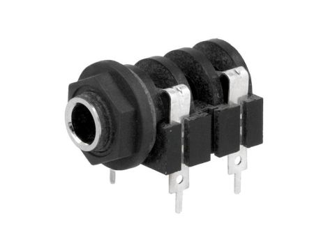 Złącze Jack 6,3mm, żeńskie, gniazdo, kątowe 90, mono, 34 V ACJM-PC