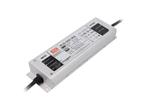 Zasilacz impulsowy LED, 200 W, napięcie wejściowe: 36 VDC, prąd wyjściowy: 2,78...5,55 A, IP65 ELG-200-36A