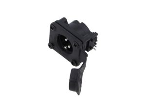 Złącze XLR, męskie, gniazdo, PIN: 3, kątowe, napięcie znamionowe: 133V, prąd znamionowy: 15A AXS3MP1H