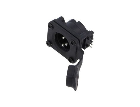 Złącze XLR, męskie, gniazdo, PIN: 3, kątowe, napięcie znamionowe: 133V, prąd znamionowy: 15A AXS3MP1H