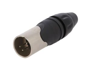 Złącze XLR, męskie, wtyk, PIN: 5, proste, napięcie znamionowe: 133V, prąd znamionowy: 7,5A AX5M