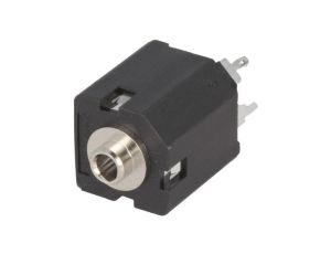 Złącze Jack 3,5mm, żeńskie, gniazdo, proste, stereo ACJS-NV35-3S