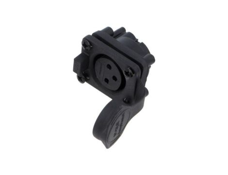 Złącze XLR, żeńskie, gniazdo, PIN: 3, proste, napięcie znamionowe: 133V, prąd znamionowy: 15A AXS3FP1