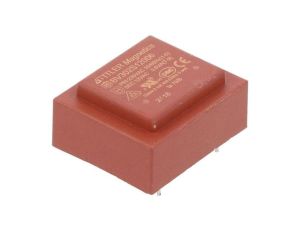 Transformator zalewany, Moc: 0,6VA, Upierw: 230VAC, Iwyj: 50mA, Uwyj: 12V, na PCB BV302S12006