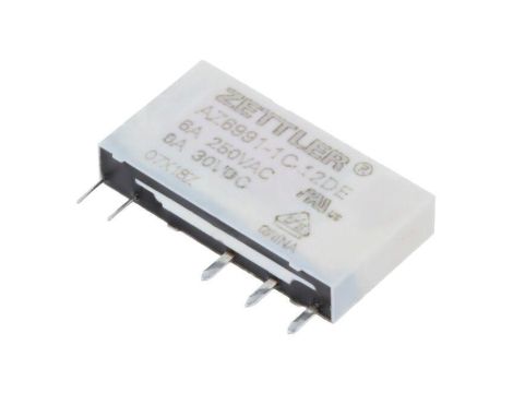 Przekaźnik elektromagnetyczny, SPDT, Ucewki: 12VDC, Iwyj: 8A, na PCB AZ6991-1C-12DE