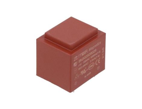 Transformator zalewany, Moc: 2,8VA, Upierw: 230VAC, Iwyj: 311mA, Uwyj: 9V, na PCB BV302S09028