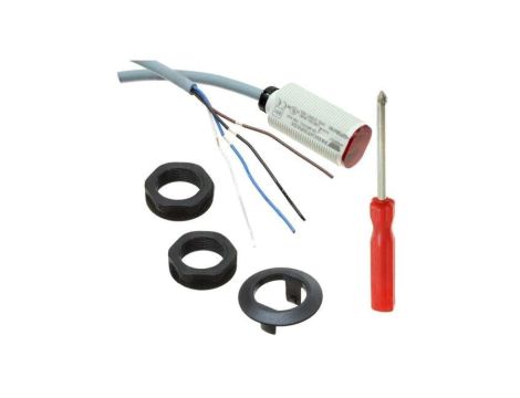 Czujnik fotoelektryczny, Czujnik fotoelektryczny, z konfiguracją wyjścia NPN/p, max. 0,1A, 0...0,4m, IP67, PA18CAD04NAWS